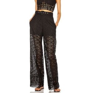 Charo Ruiz Ibiza Black Eyelet Pant – Size XS